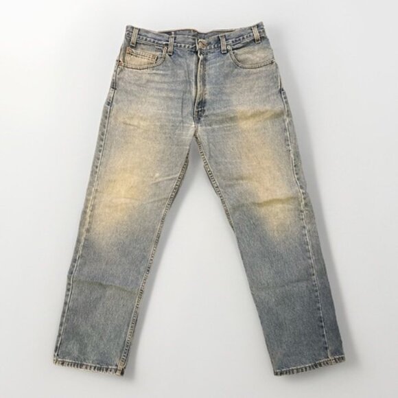 Vintage Worn Levi’s 505 Jeans 36x30 '99 Red Tab Y2K Straight Fit Fade Distressed - Picture 1 of 9